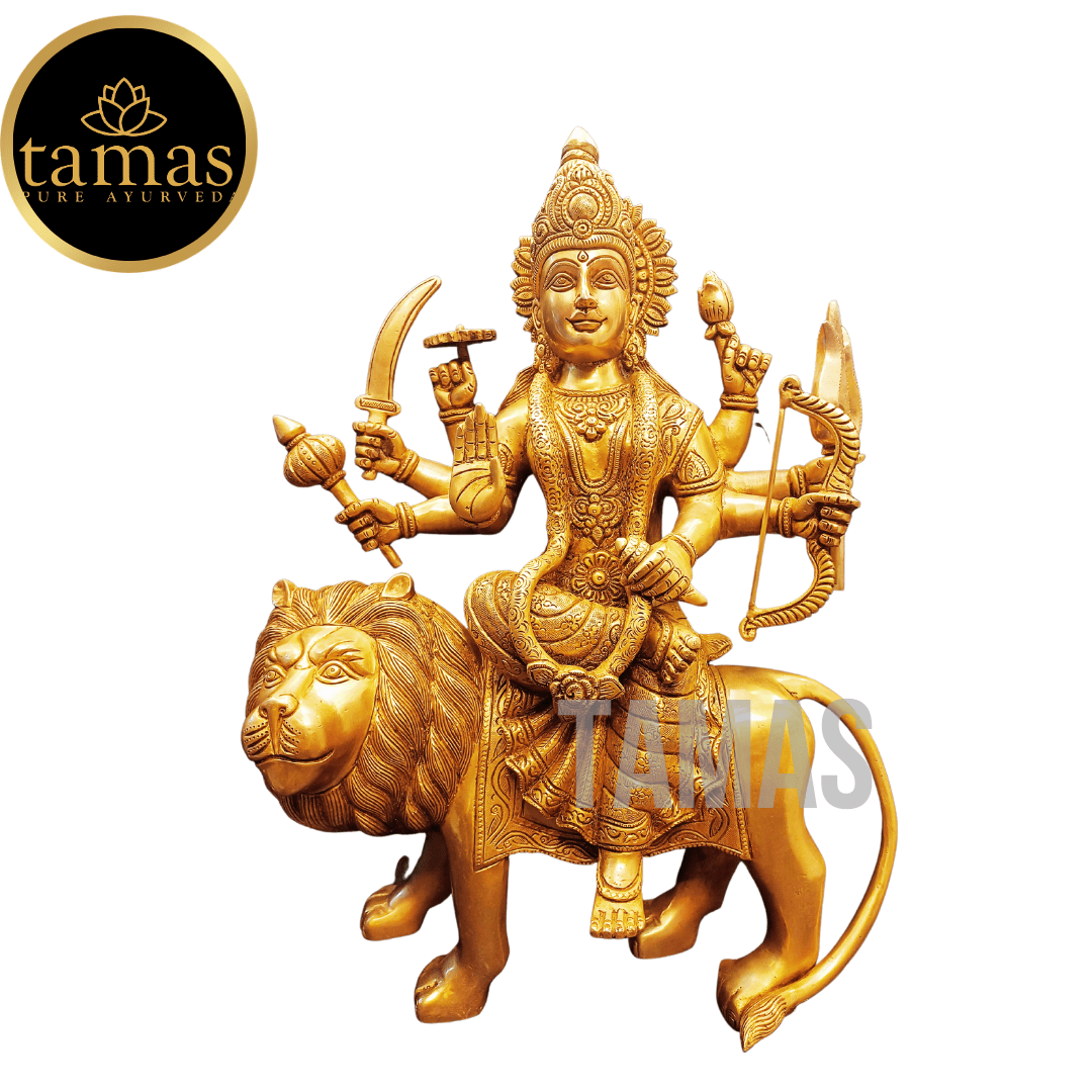 Tamas Durga Idol for Home Temple | 18 Inch Divine Brass Statue