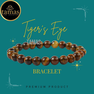 Tamas Tiger Eye Healing Crystal Gemstone Stretchable Bracelet