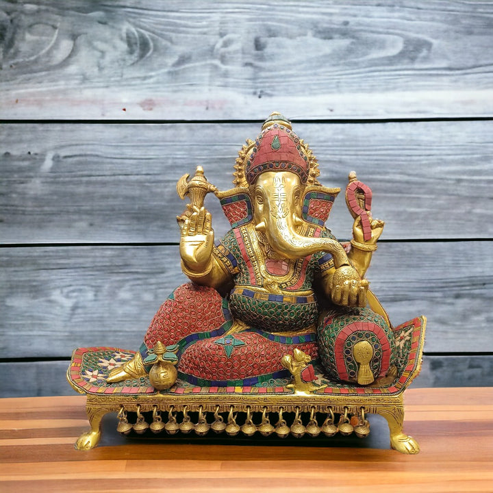 Tamas Brass Sofa Ganesha Statue (19 Inches)