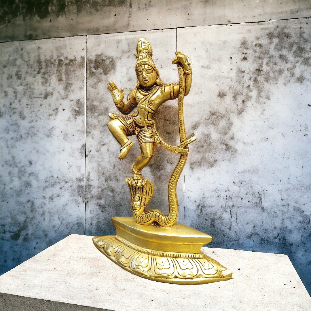 Brass Lord Krishna Idol