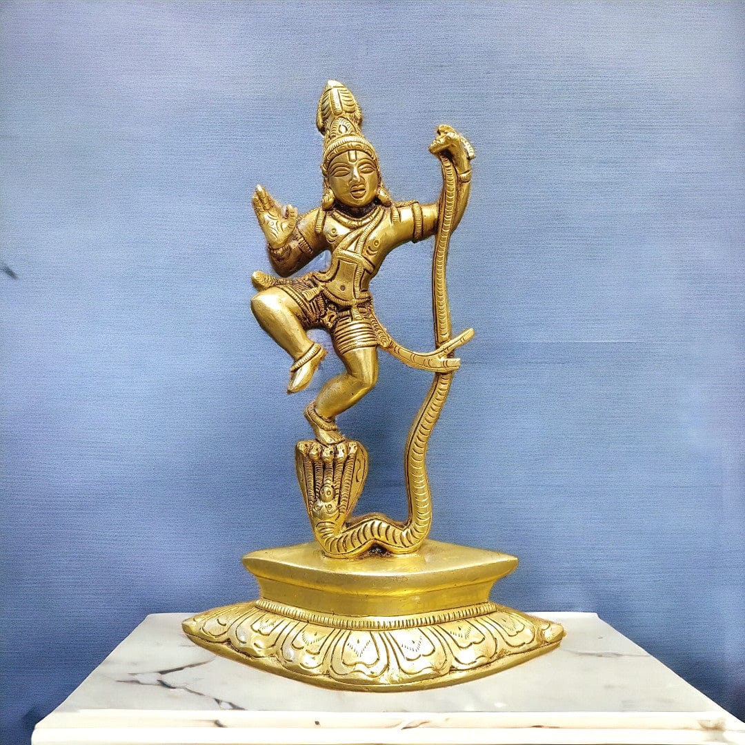 Brass Lord Krishna Idol