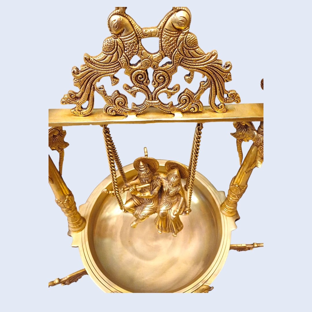 Brass Urli Radha Krishna Idol