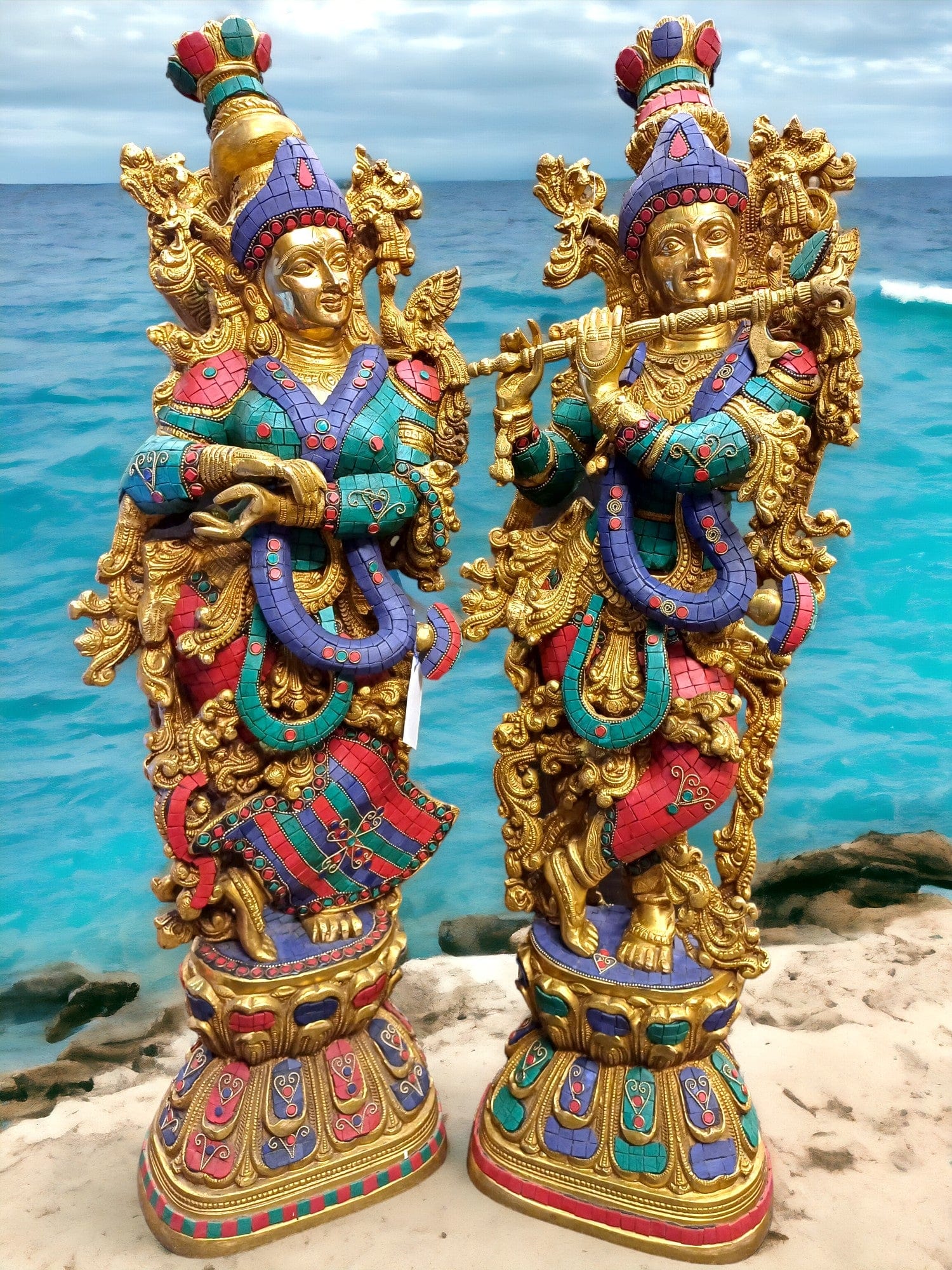 Brass  Radha Krishna Statue