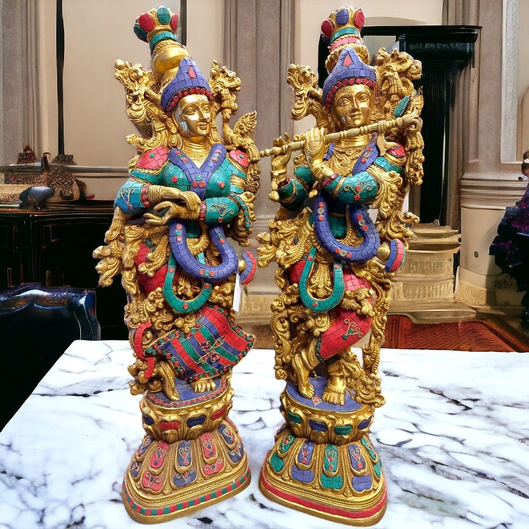 Brass  Radha Krishna Statue