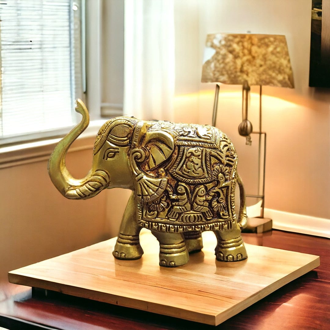 Brass Elephant Idol