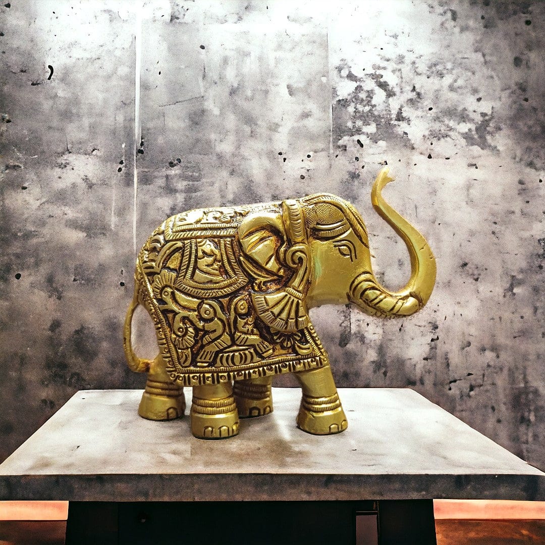 Brass Elephant Idol