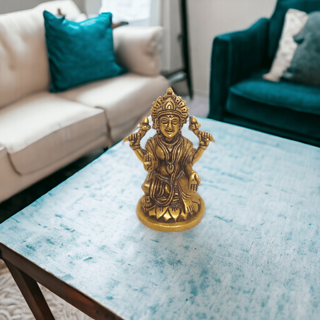 Tamas Brass Lord Lakshmi Statue for Home & Office Temple