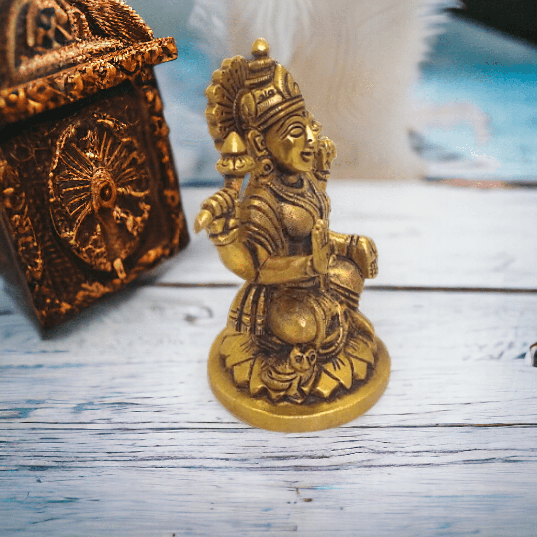 Tamas Brass Lord Lakshmi Statue for Home & Office Temple