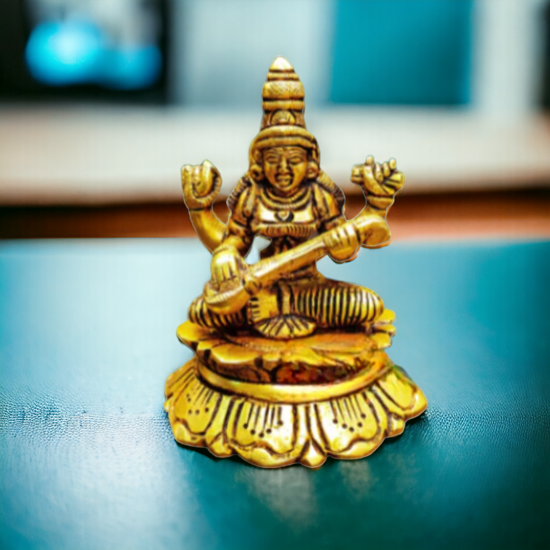 Brass Maa Saraswati