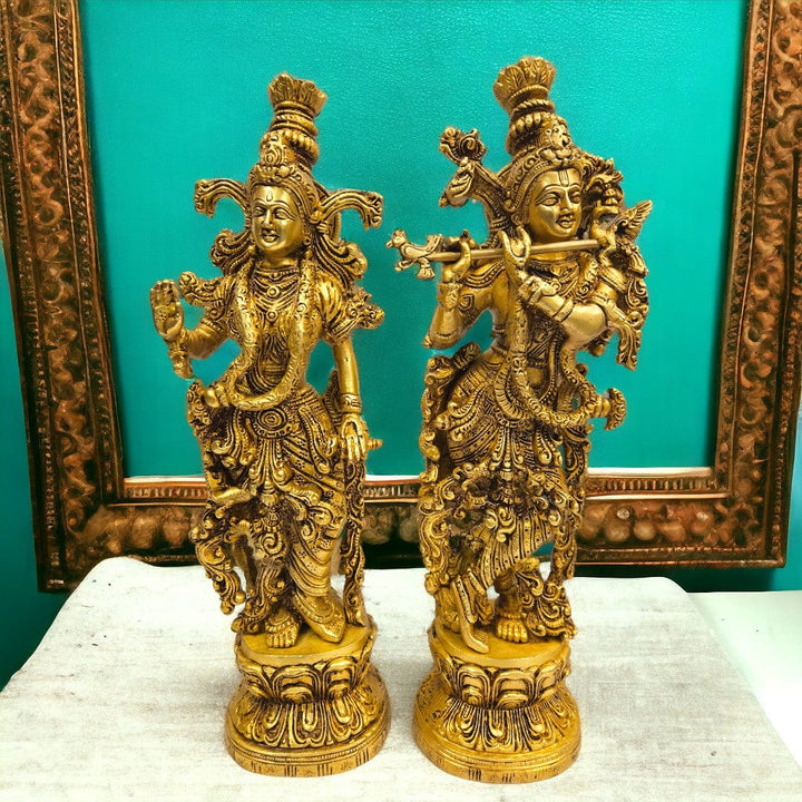 Radha Krishna Statue | (15 X 5 X 3 inch) |Weight - 7 kg - Tamas: Luxury Indian Gifts
