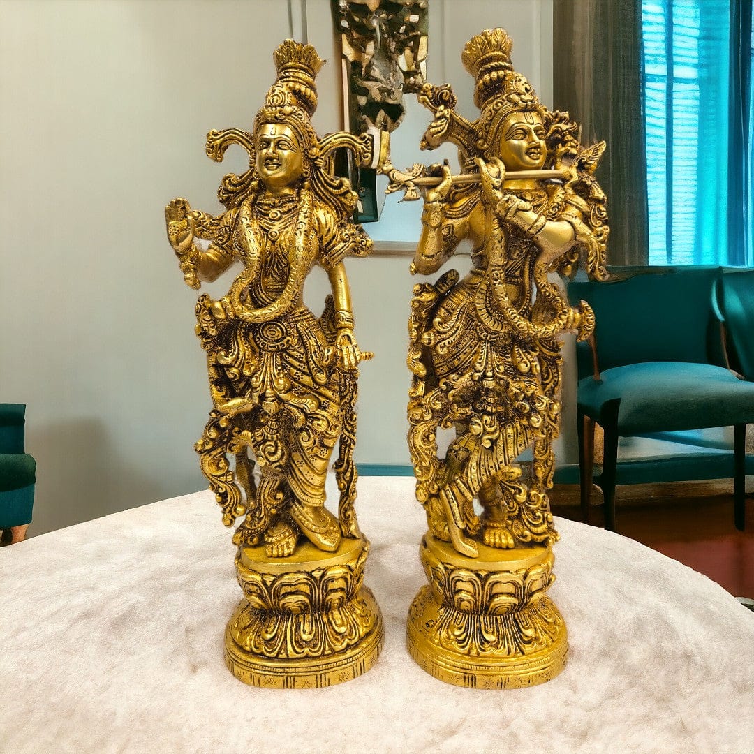 Radha Krishna Statue | (15 X 5 X 3 inch) |Weight - 7 kg - Tamas: Luxury Indian Gifts