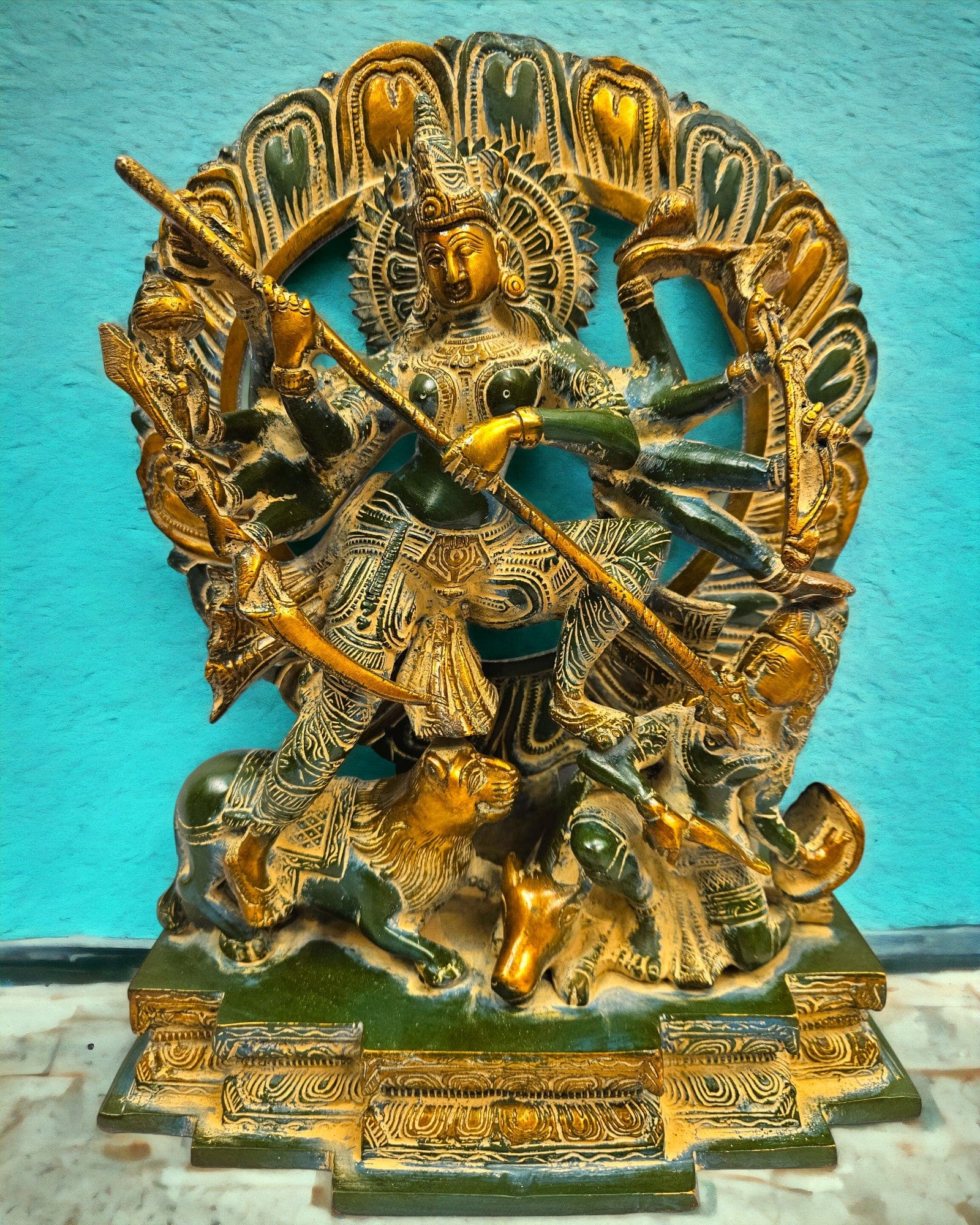 Brass Turquoise Kali Ma