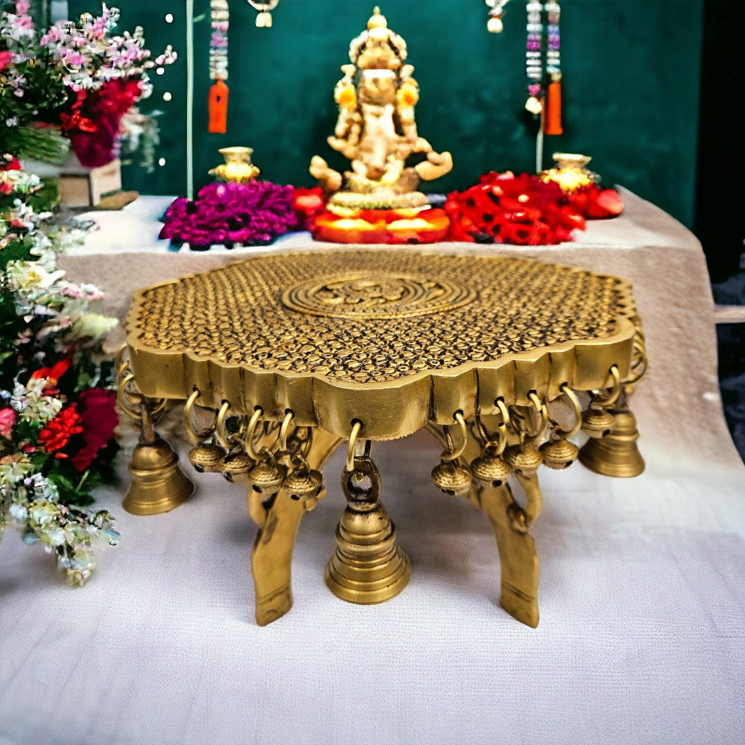 Brass Chowki (7.5 X 11 inch) |Weight- 6.5 kg