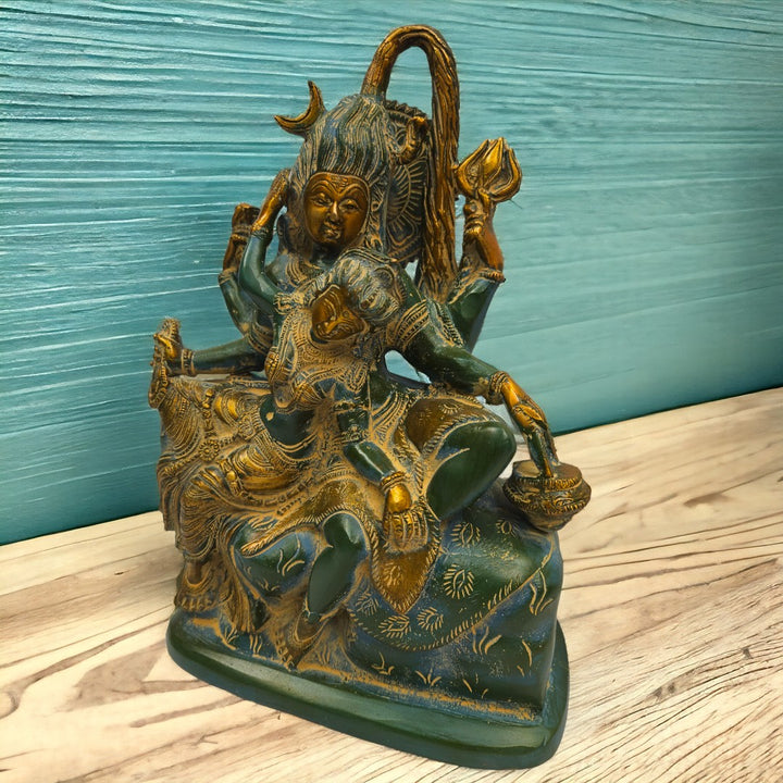 Brass Shiv Parvati Idol