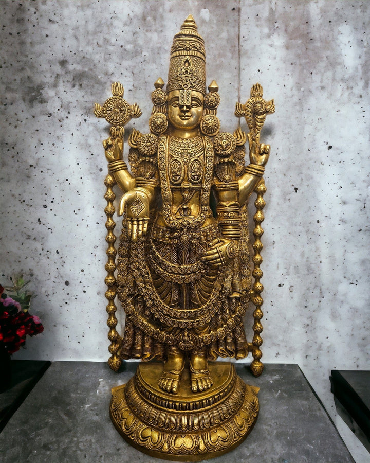 Tamas Brass Tirupati Bala Ji God Idol (40 Inches) - Tamas: Luxury Indian Gifts