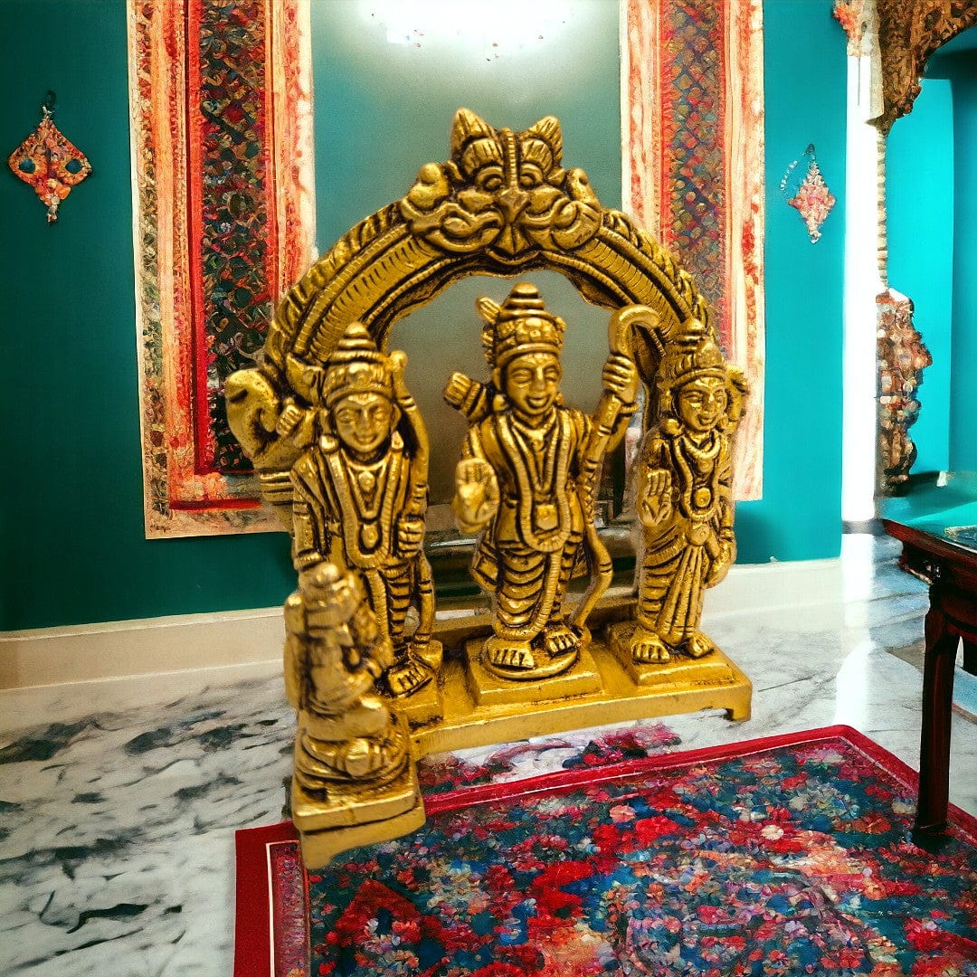 Brass Ram Darbar | (5.5 X 4 X 2 inch) |Weight - 578 gm - Tamas: Luxury Indian Gifts