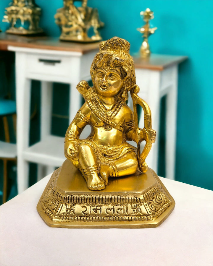 Ram lala idol/ Statue |(6.5 X 5 X 4.5 inch) |Weight - 1.5 kg - Tamas: Luxury Indian Gifts