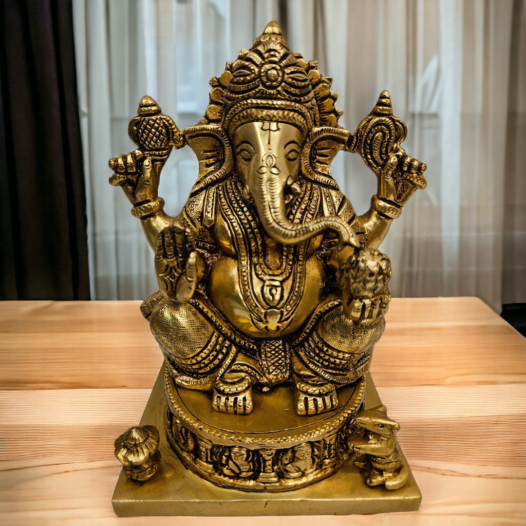 Brass Ganesha Murti