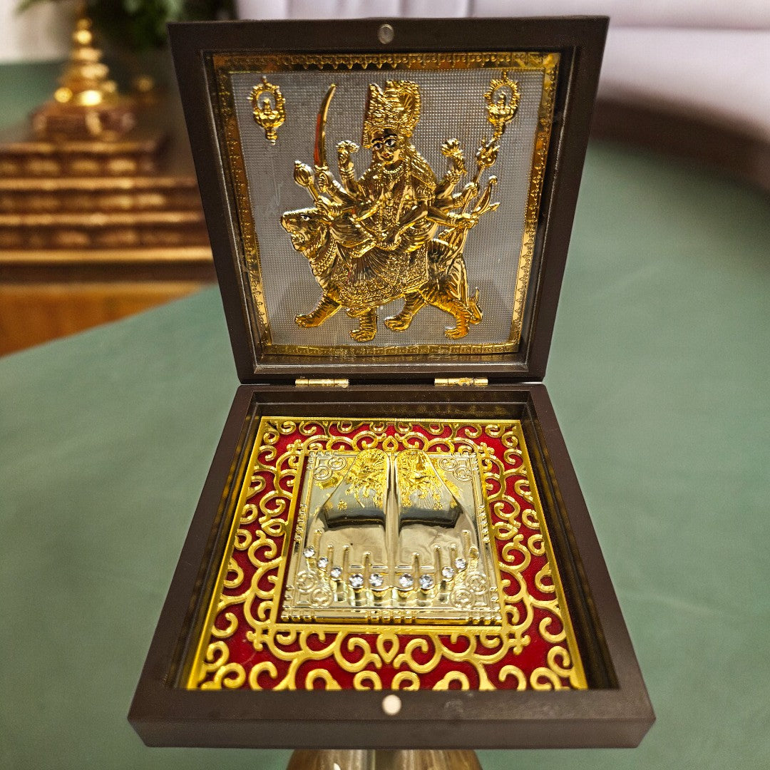 Gold Foil Jai Mata Di Gift \Pooja Box
