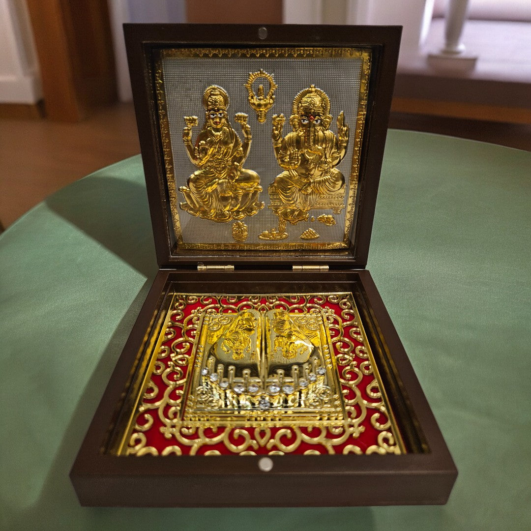 Gold Foil Jai Shree Laxmi Ganesh