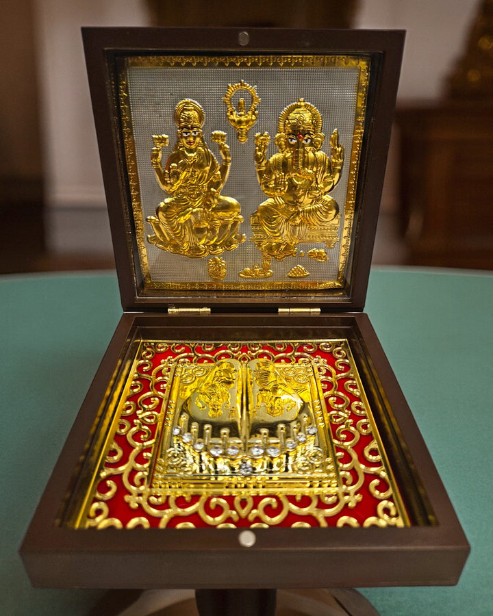 Gold Foil Jai Shree Laxmi Ganesh
