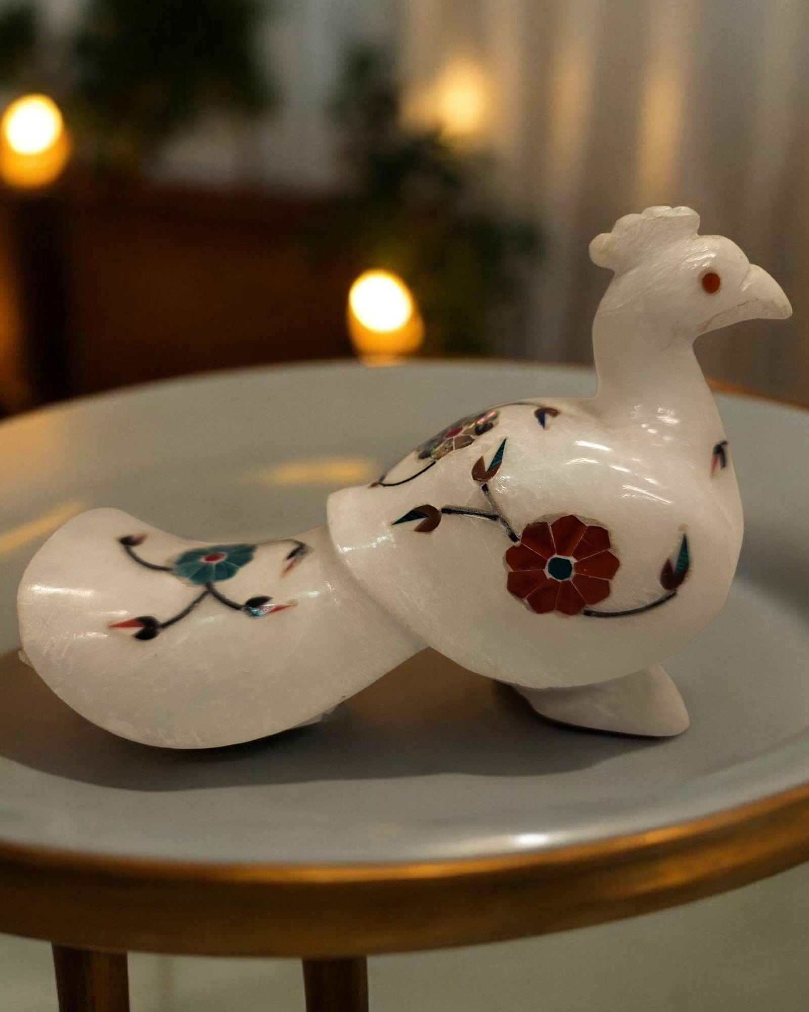 White Marble Peacock
