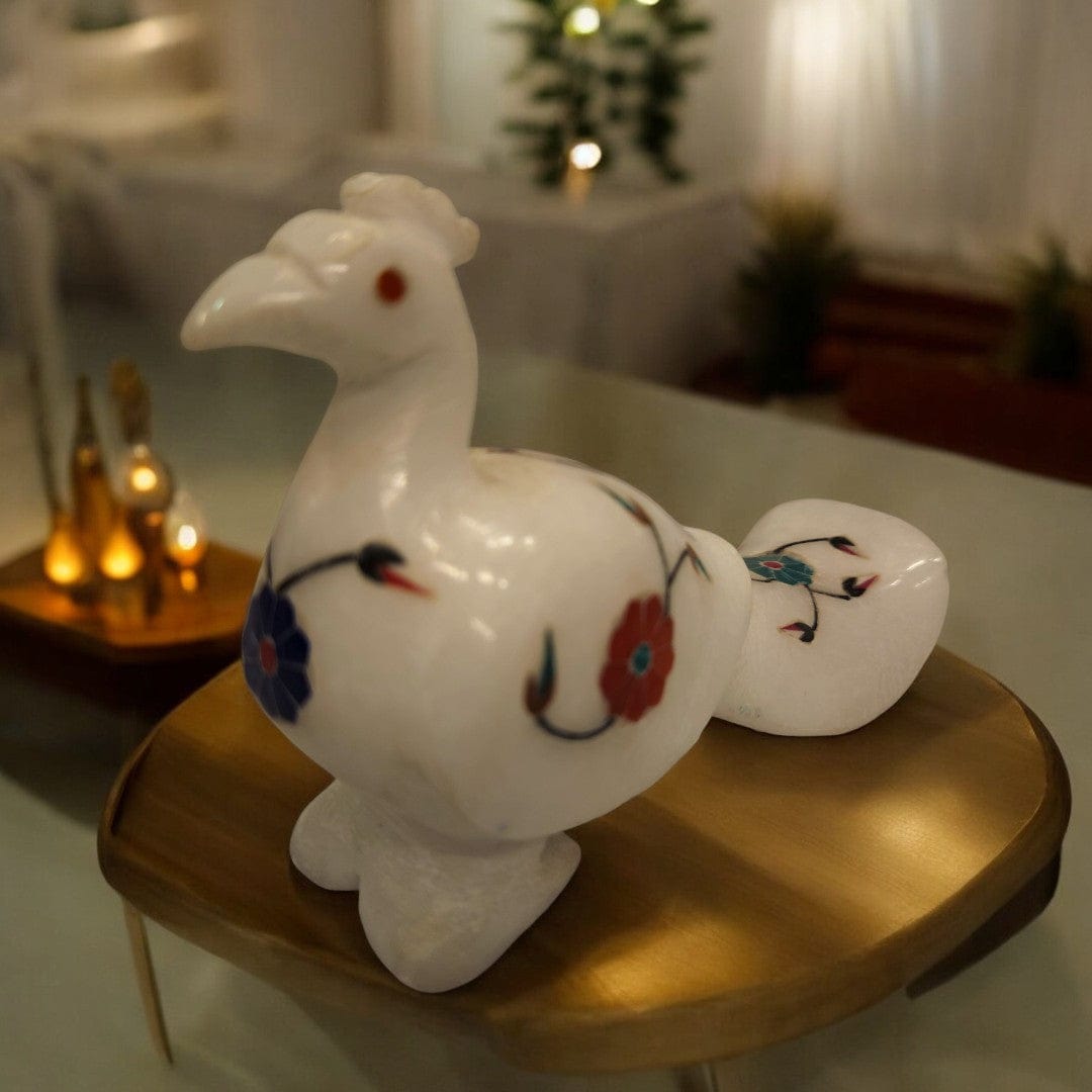 White Marble Peacock