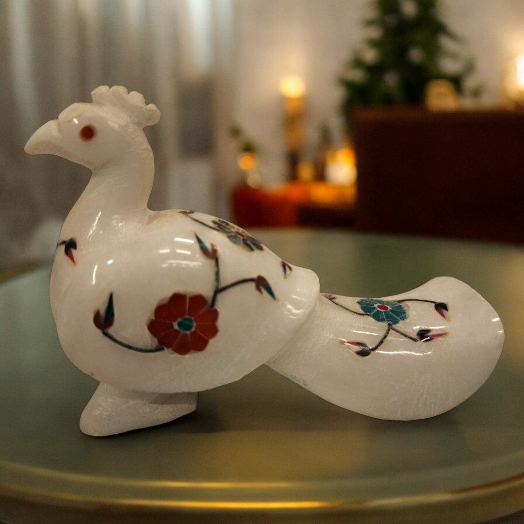 White Marble Peacock