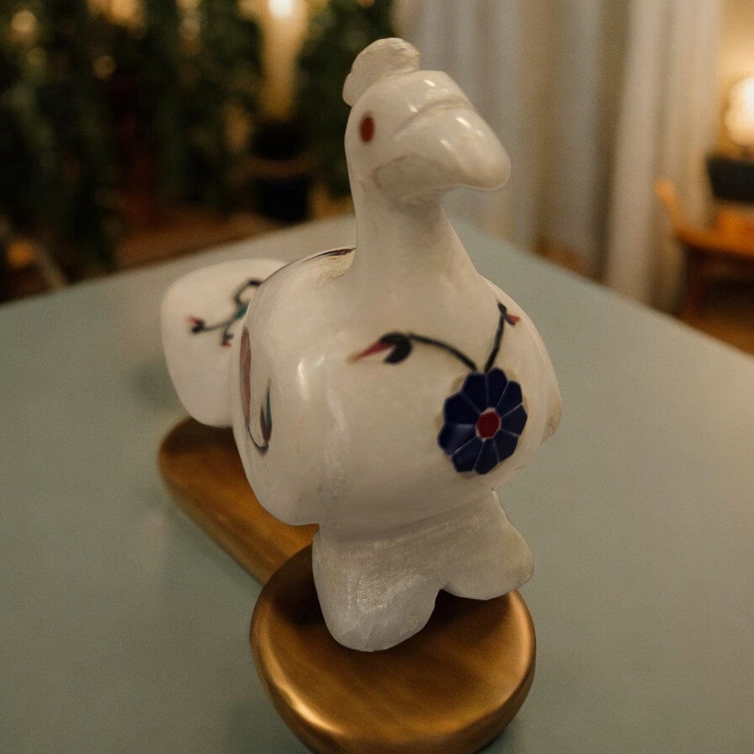 White Marble Peacock