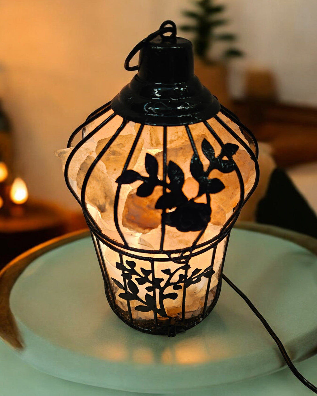 Cage Shape Himalayan Rock Salt Lamp |(10 X 6 X 5) inch|Weight- 2.6 kg