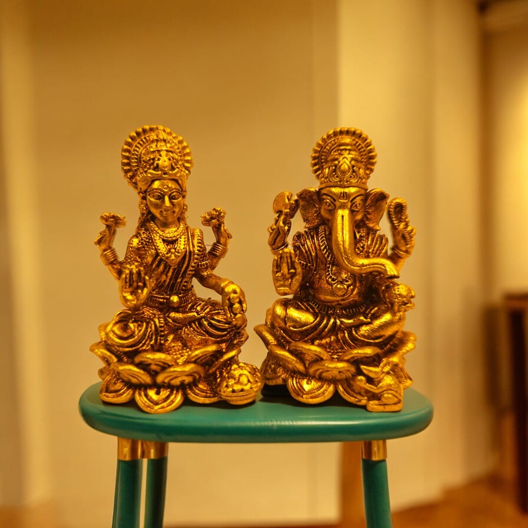 Ganesh Lakshmi Bronze set