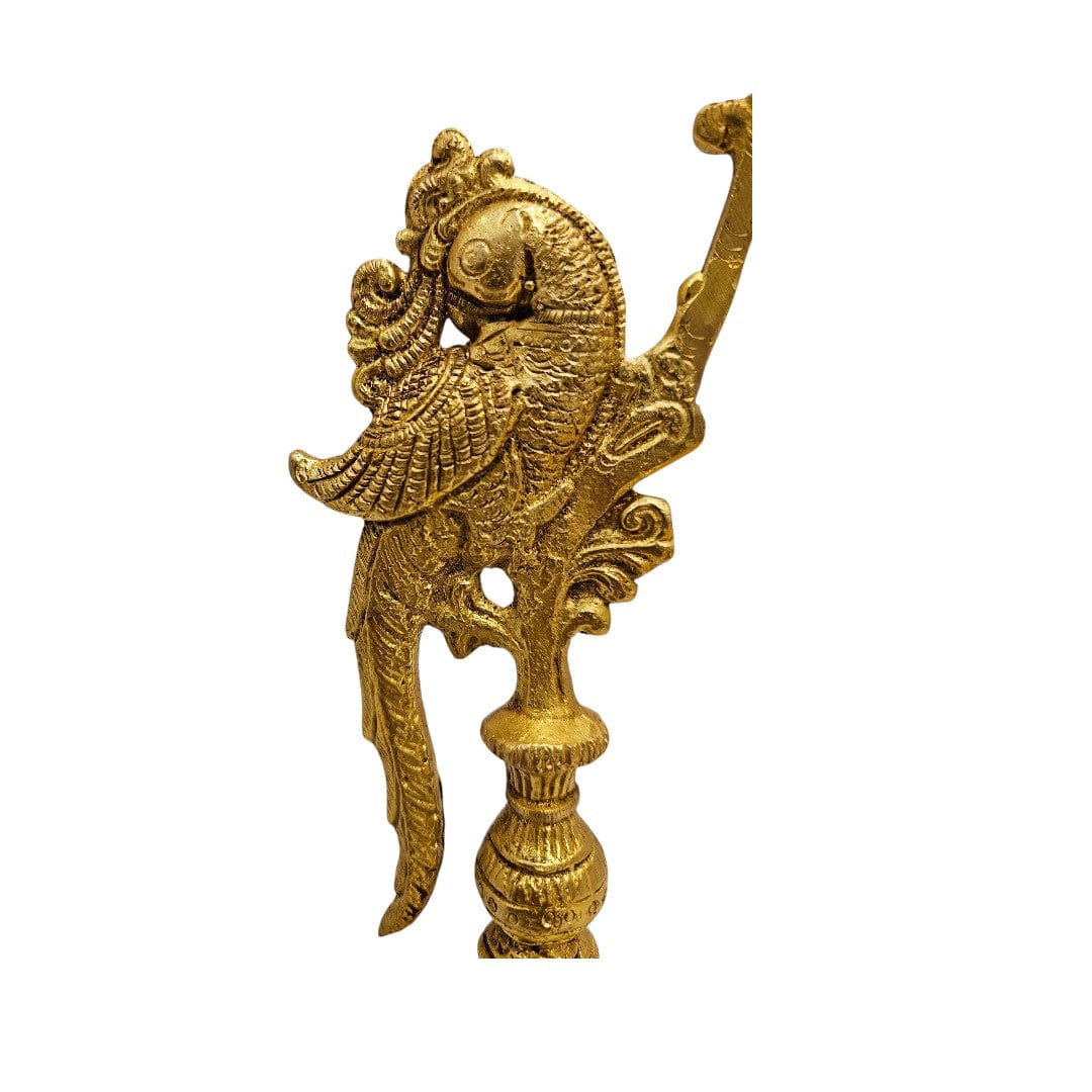 Brass Parrot Hanging Diya Set by Tamas – Pure Brass Oil Lamp with Gift Box