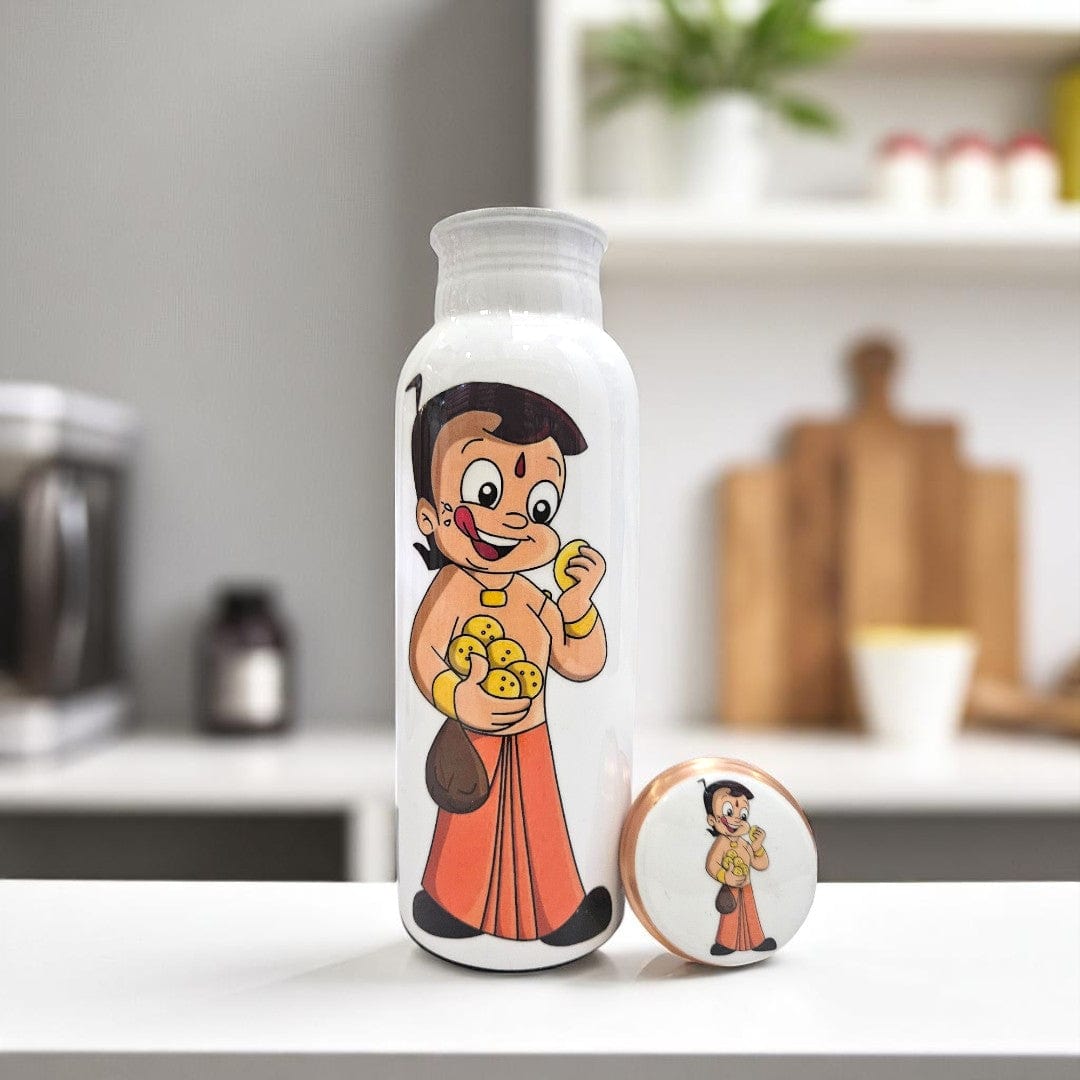 Chhota Bheem cartoon printed pure copper water bottle 