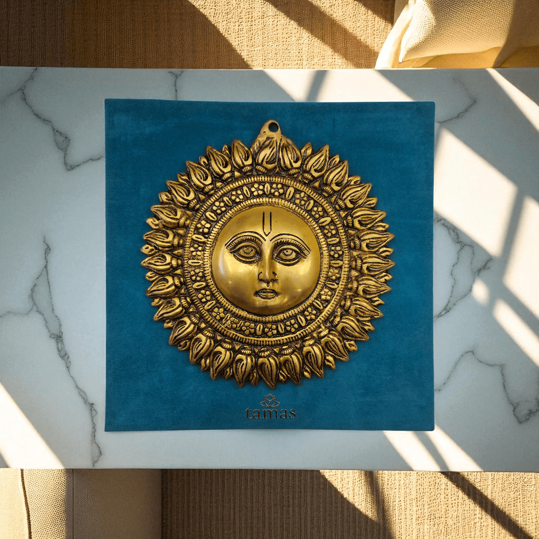 Tamas Brass Sun Wall Hanging with Gift Box – Radiate Positivity & Elegance Height 8 inch