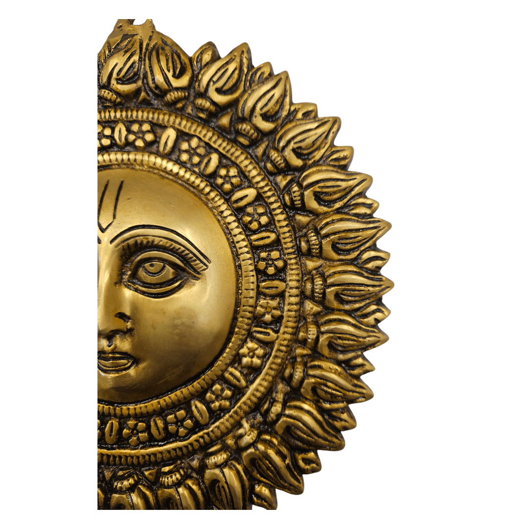 Tamas Brass Sun Wall Hanging with Gift Box – Radiate Positivity & Elegance Height 8 inch
