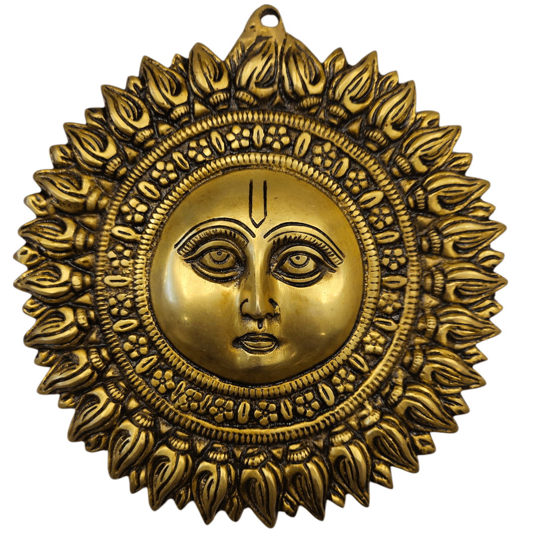 Tamas Brass Sun Wall Hanging with Gift Box – Radiate Positivity & Elegance Height 8 inch