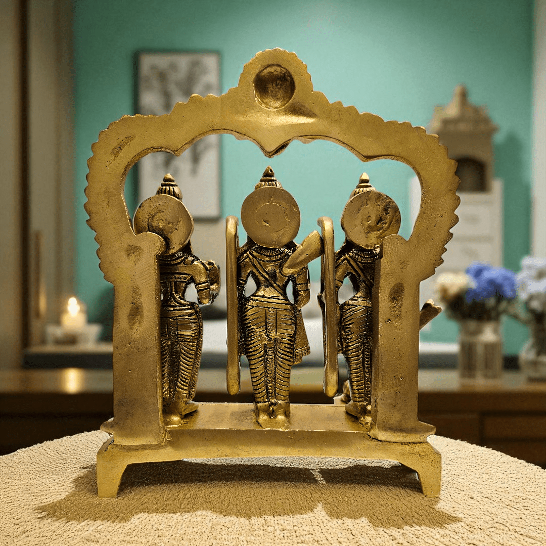 Brass Ram Darbar Idol Set with Premium Gift Box – Divine Blessings for Home, Pooja & Best for Gifting