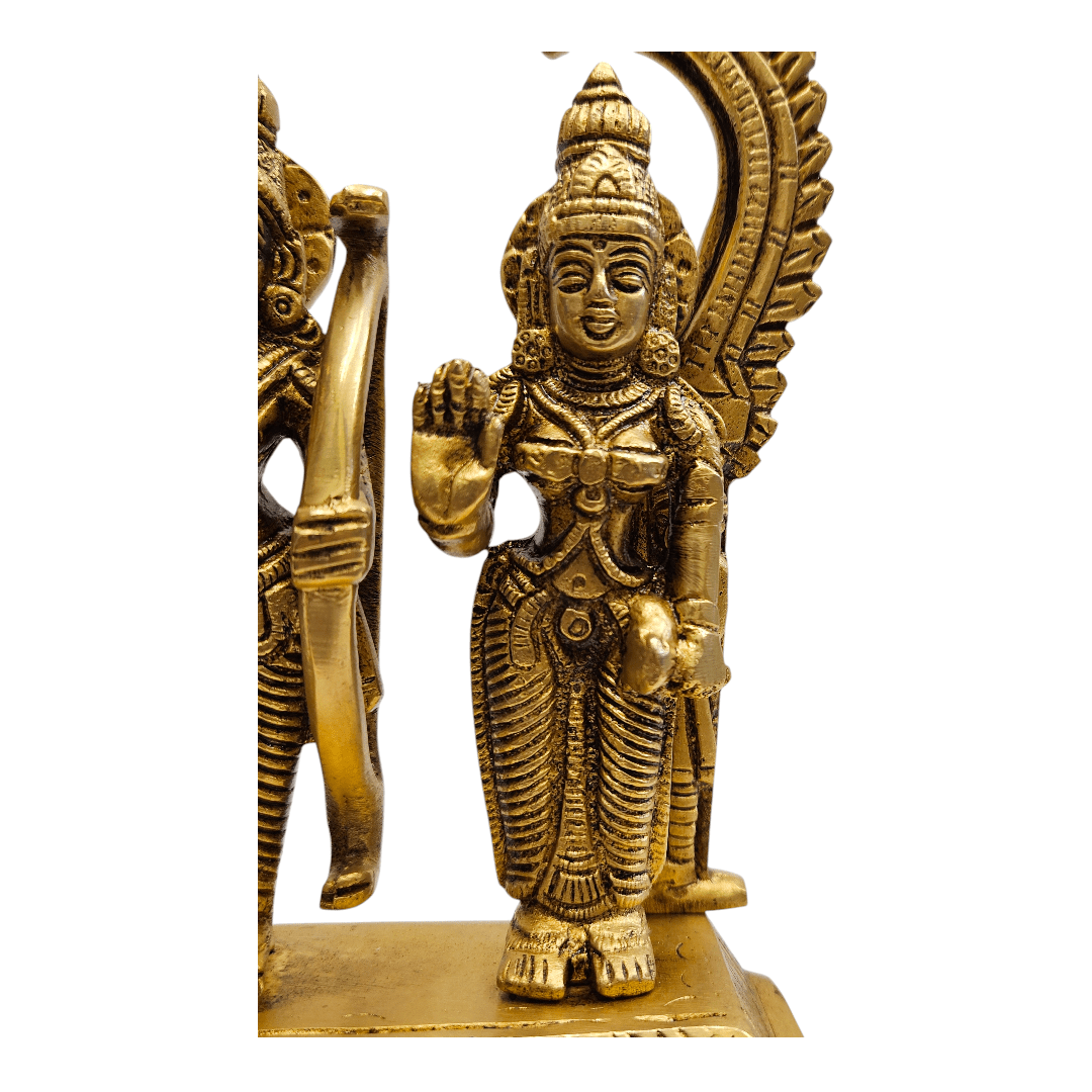 Brass Ram Darbar Idol Set with Premium Gift Box – Divine Blessings for Home, Pooja & Best for Gifting