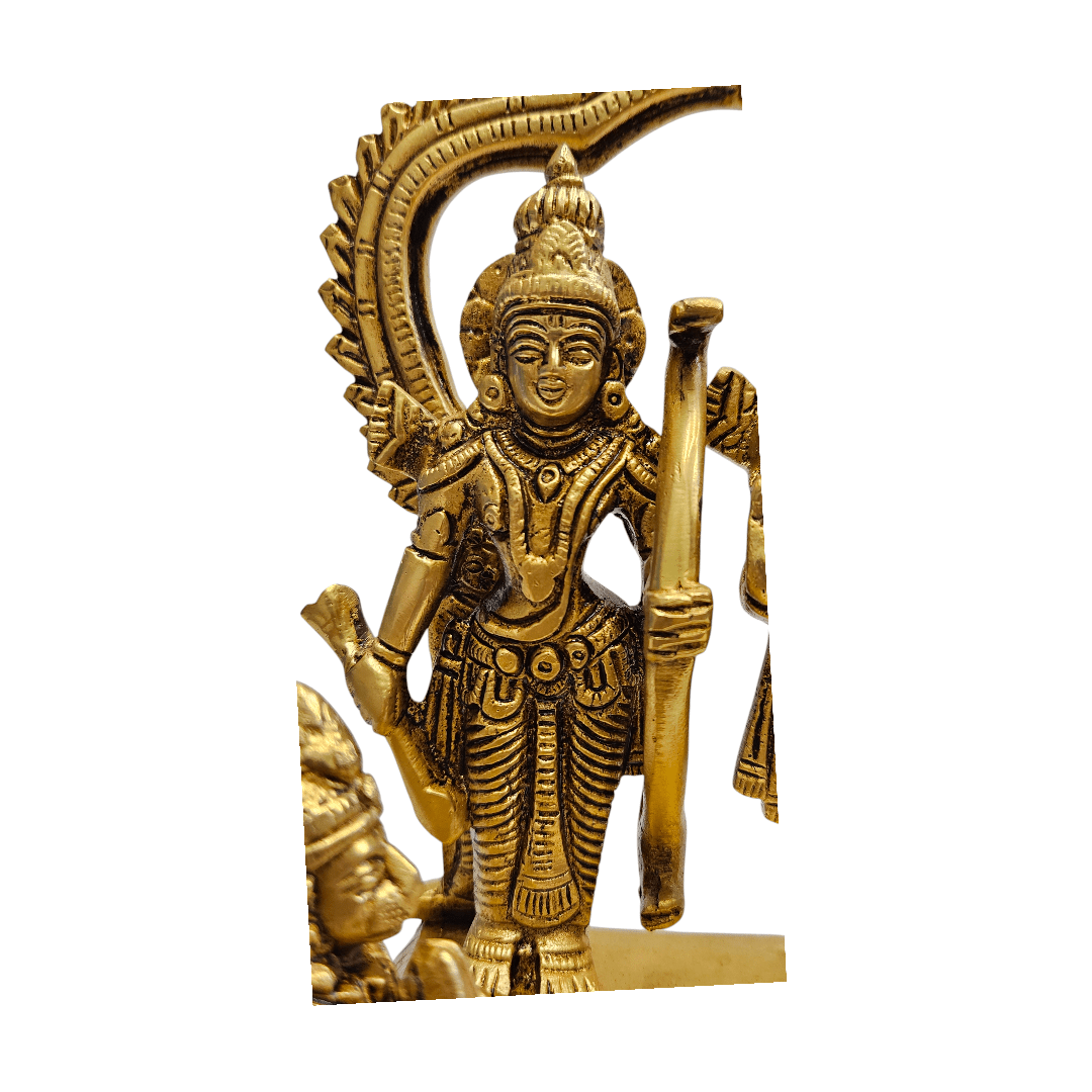Brass Ram Darbar Idol Set with Premium Gift Box – Divine Blessings for Home, Pooja & Best for Gifting