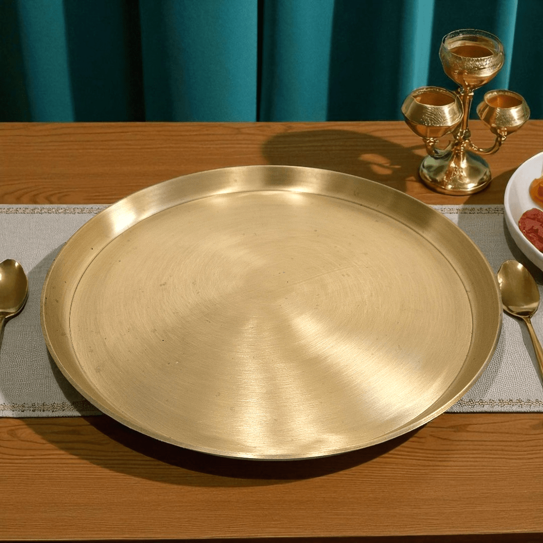 Buy Kaansa Dinner Set Online | Traditional Brass Dinnerware 