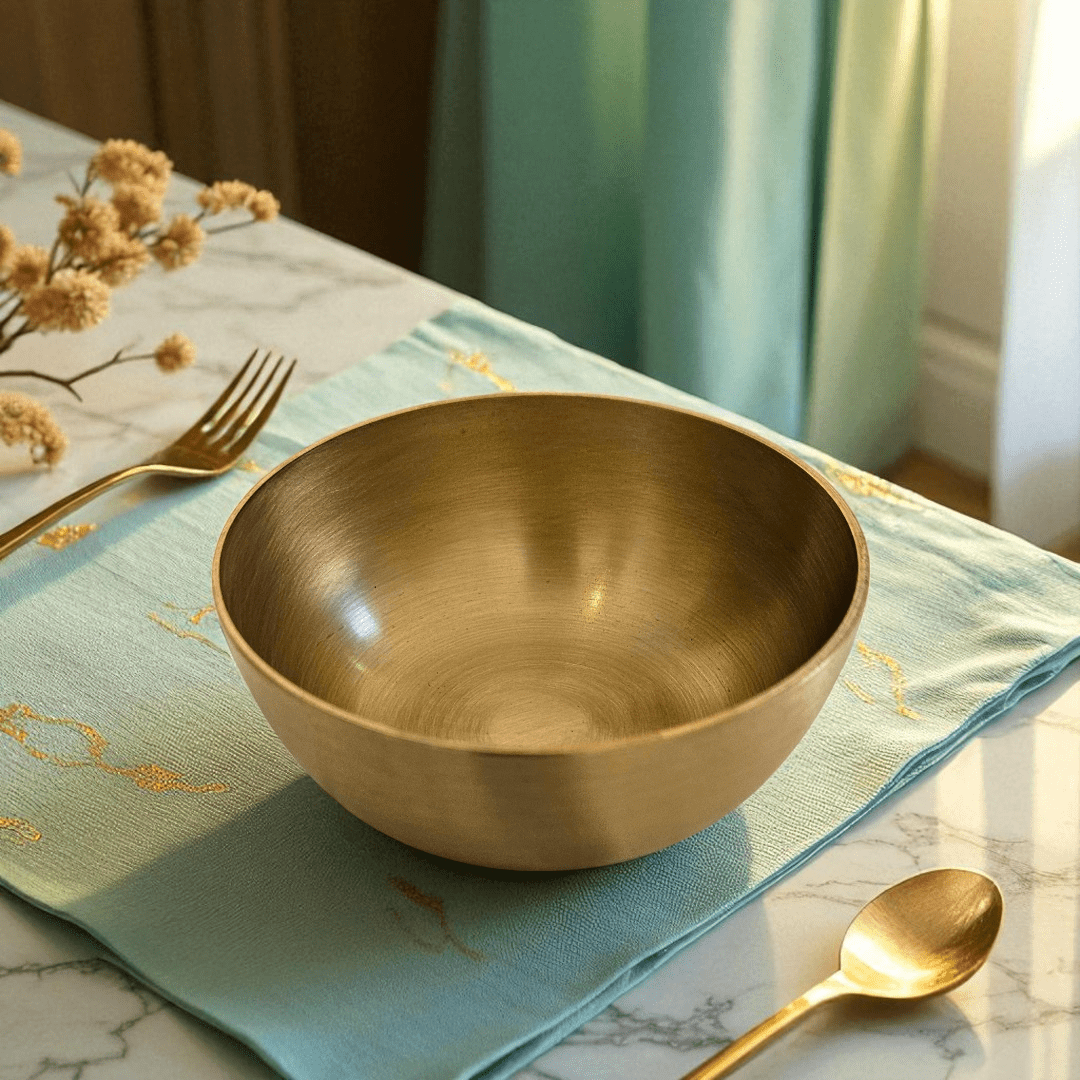 Buy Kaansa Dinner Set Online | Traditional Brass Dinnerware 