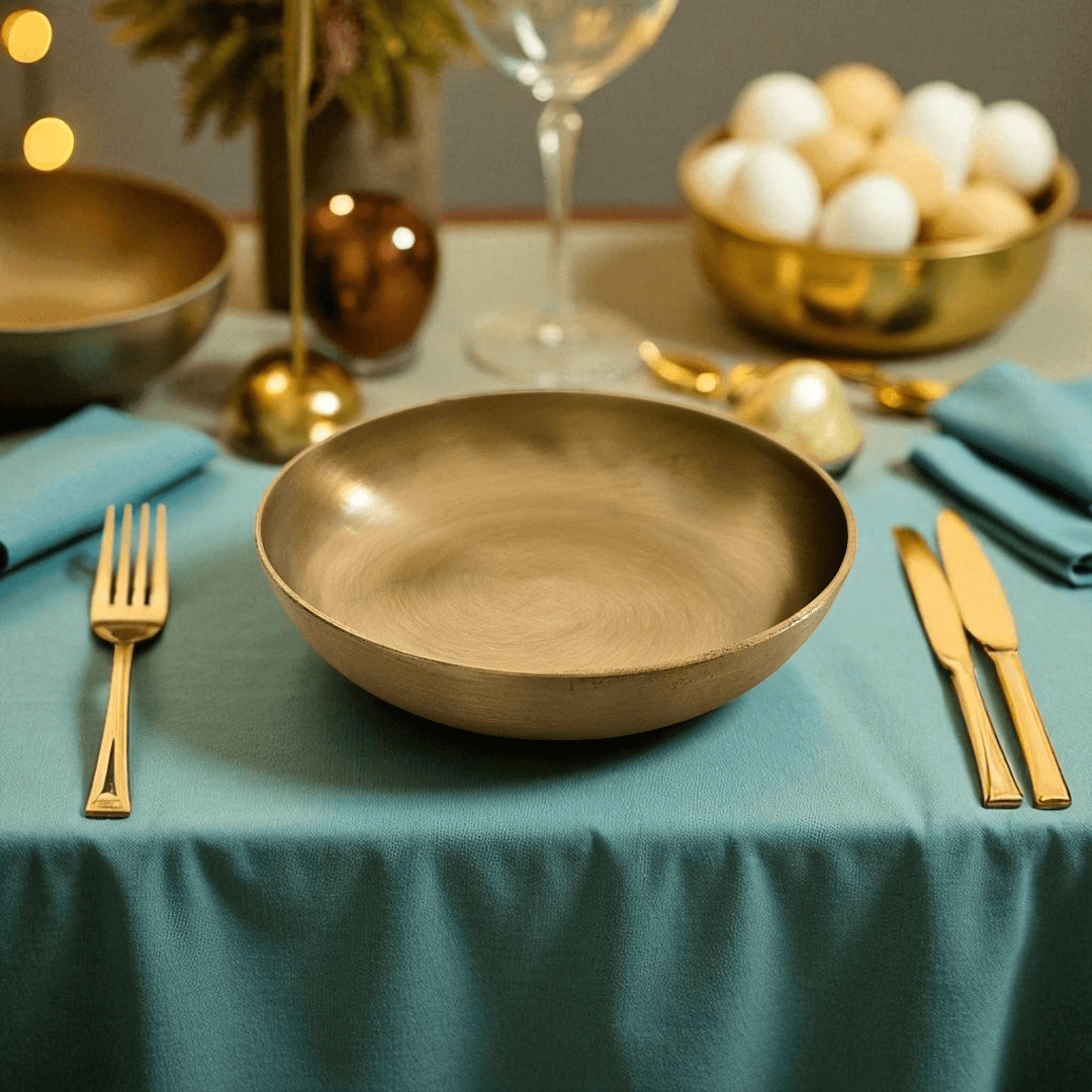 Buy Kaansa Dinner Set Online | Traditional Brass Dinnerware 