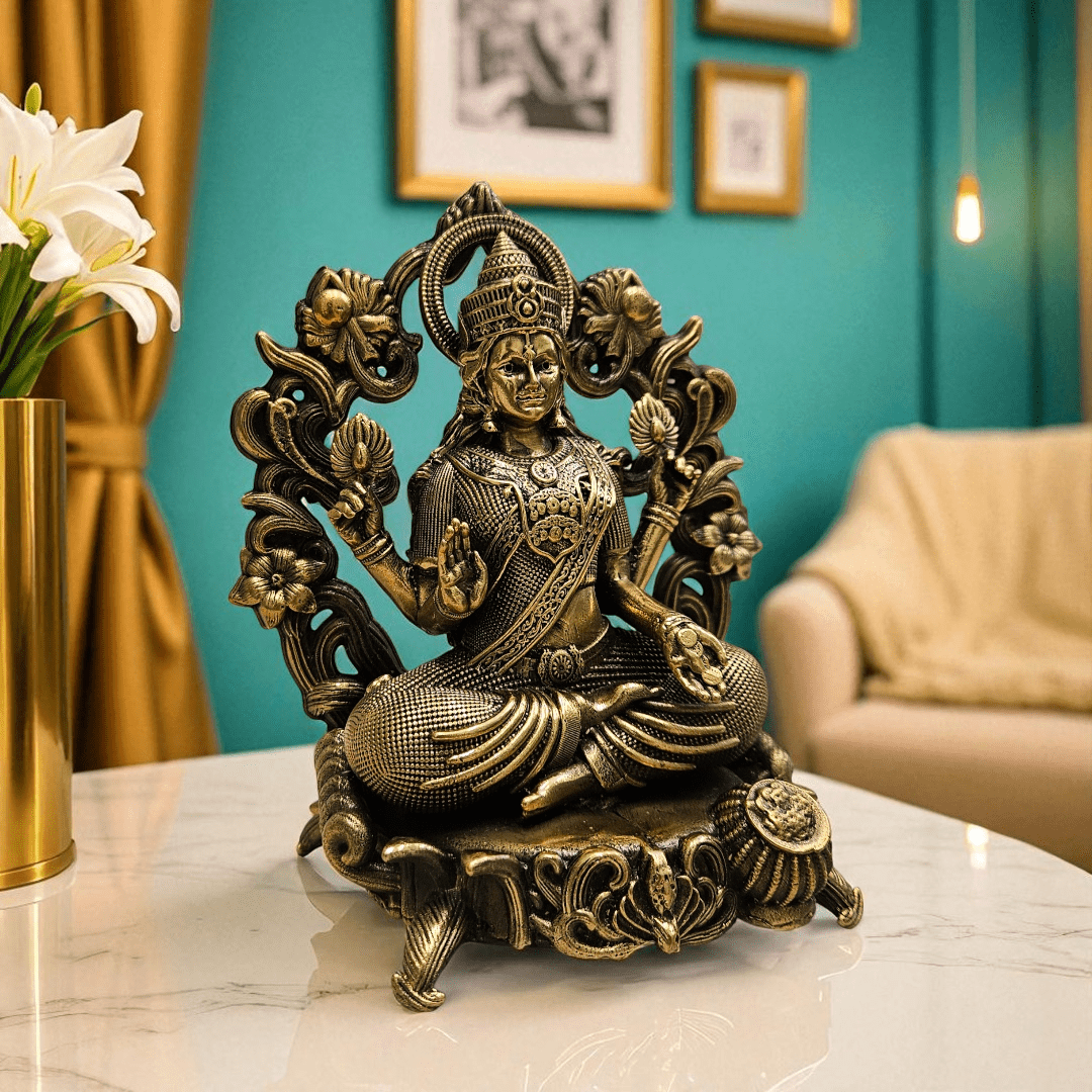 Ganesh Lakshmi Brass Idol Set with Gift Box – Perfect for Puja & Festive Gifting