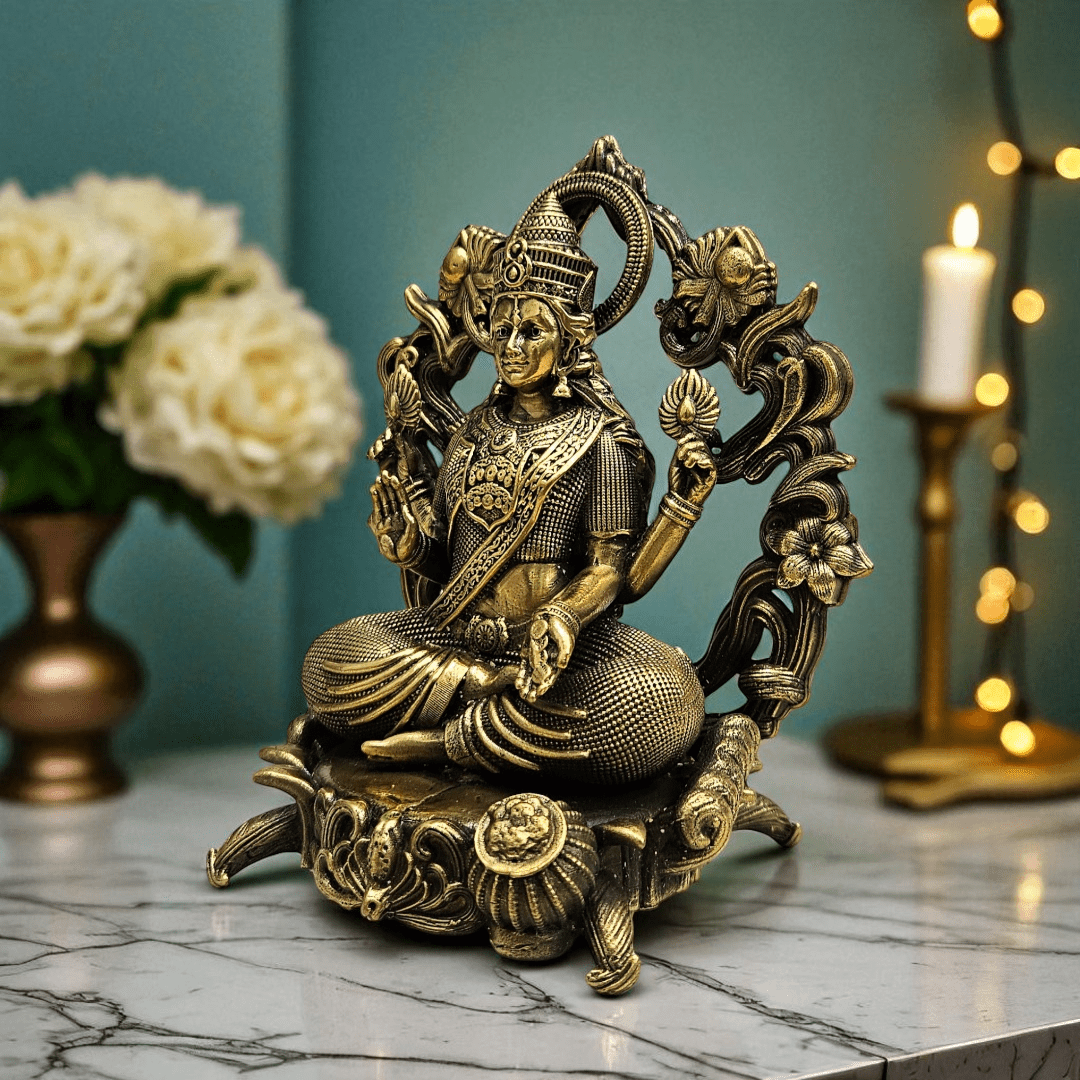 Ganesh Lakshmi Brass Idol Set with Gift Box – Perfect for Puja & Festive Gifting