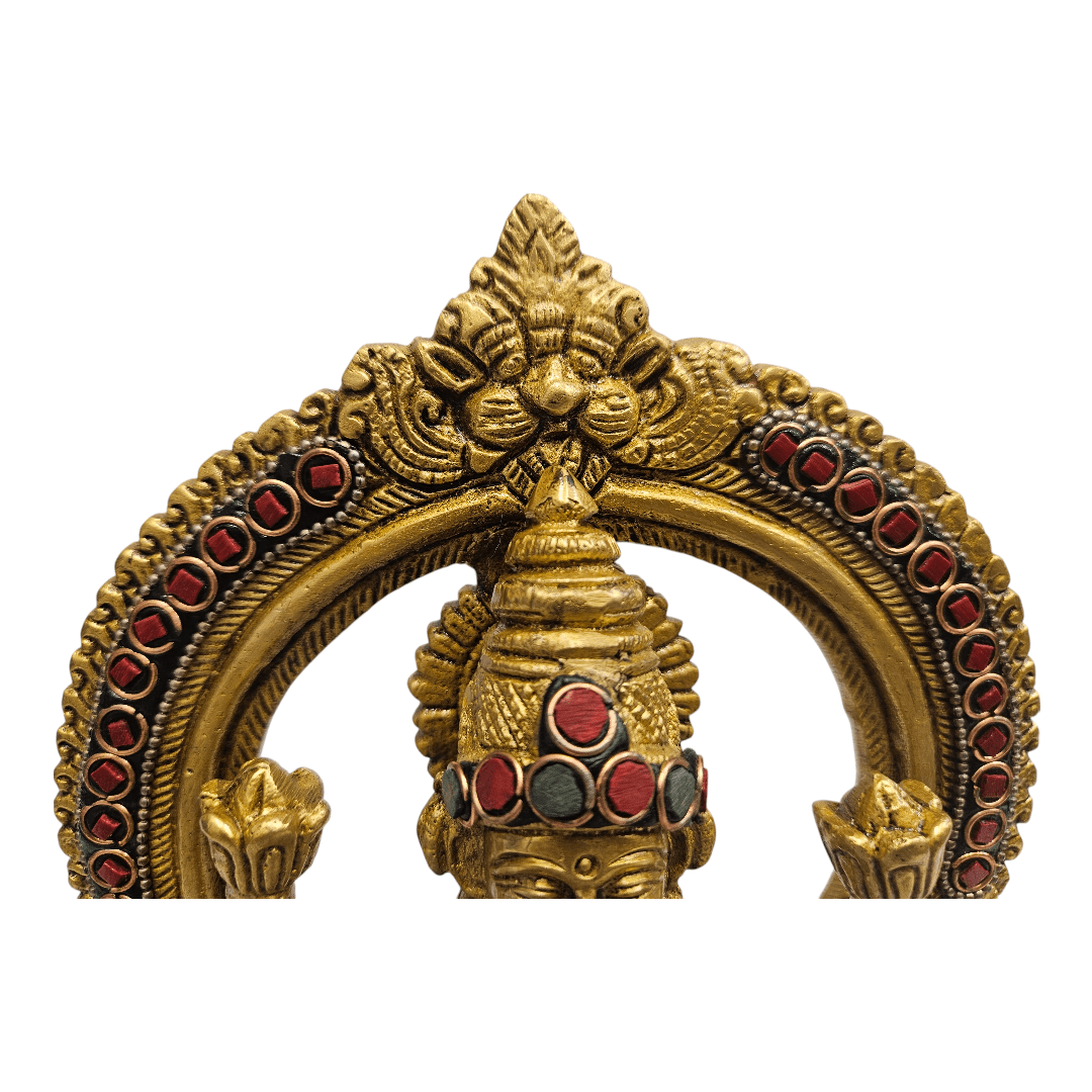 Tamas Brass Goddess Laxmi Sitting Posturel and Decorated with Multicolored With Luxury Gift Box