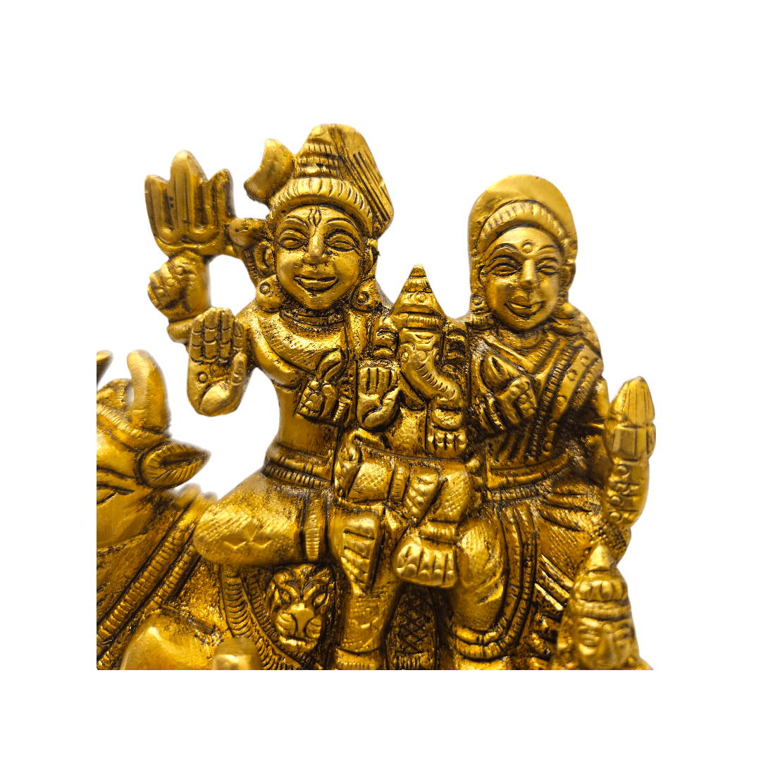 Buy Online Shiv Parivar Murti Idol in Shuddh Brass  With Gift Box 
