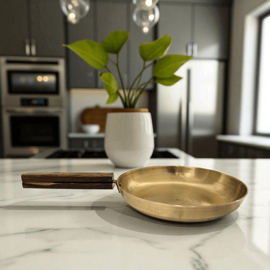 Buy Tamas Suddh Kansa Bronze Heavy Frying Pan | Ayurvedic Cookware 