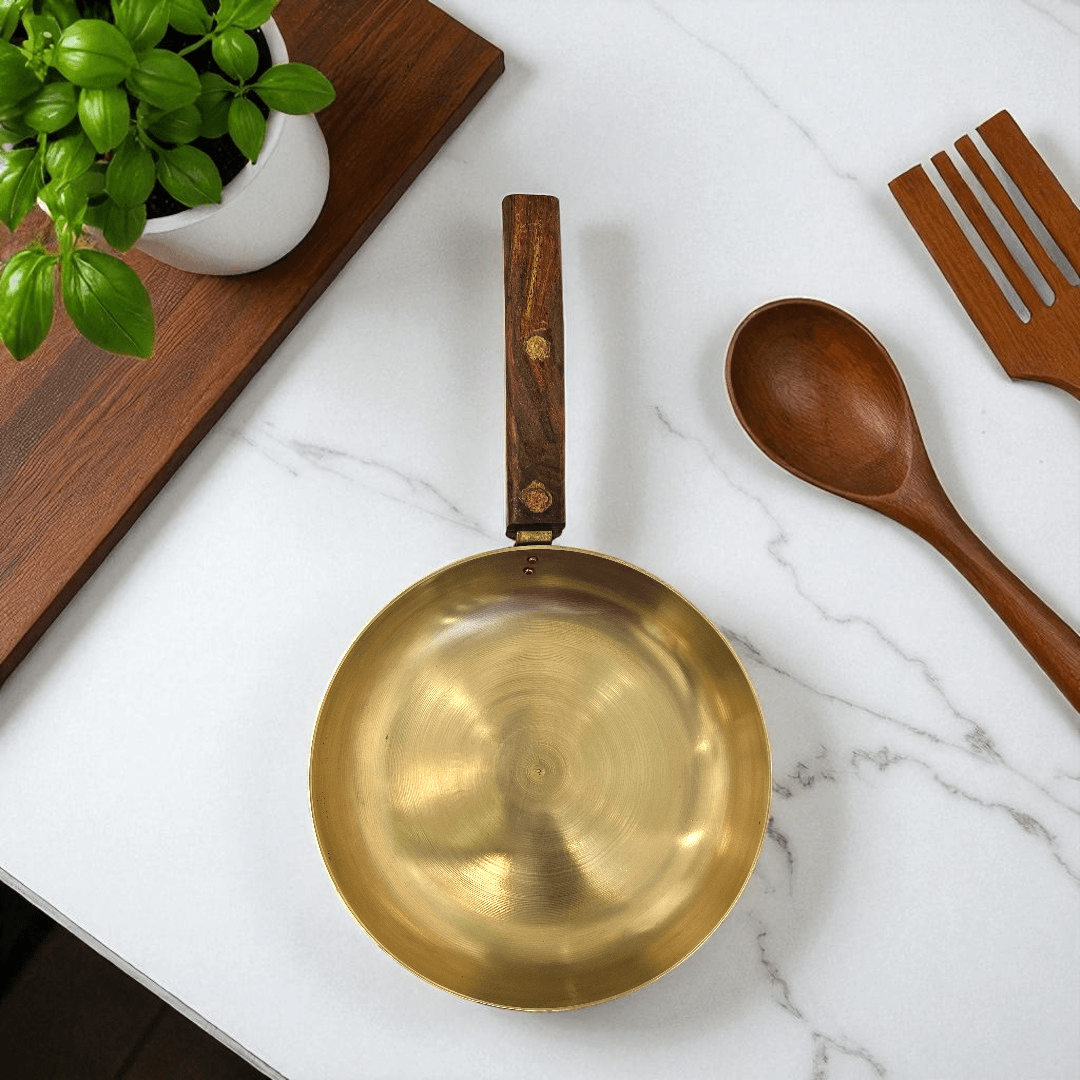 Buy Tamas Suddh Kansa Bronze Heavy Frying Pan | Ayurvedic Cookware 