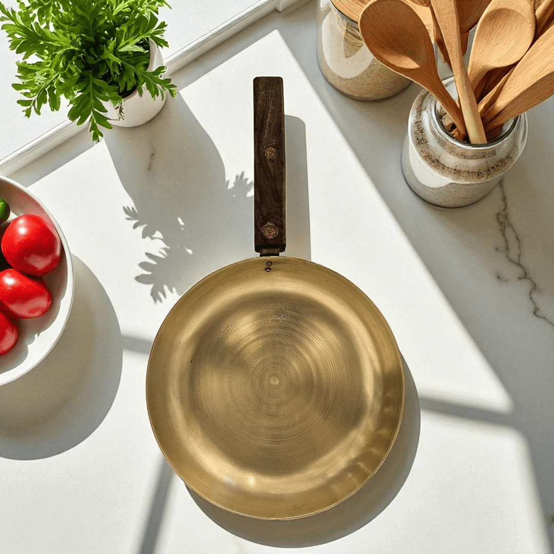 Buy Tamas Suddh Kansa Bronze Heavy Frying Pan | Ayurvedic Cookware 