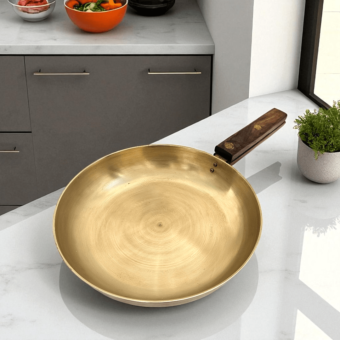Buy Tamas Suddh Kansa Bronze Heavy Frying Pan | Ayurvedic Cookware 